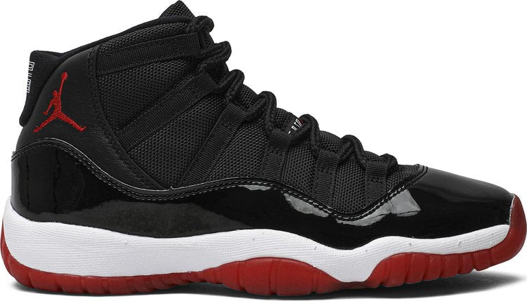 נעלי סניקרס Air Jordan 11 Retro GS 'Bred' 2019 של המותג נייקי בצבע שָׁחוֹר עשויות 