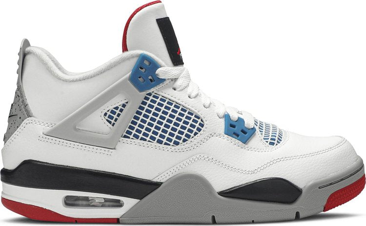 נעלי סניקרס Air Jordan 4 Retro SE GS 'What The 4' של המותג נייקי בצבע לבן עשויות 