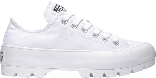 נעלי סניקרס Wmns Chuck Taylor All Star Lugged Low 'Triple White' של המותג קונברס אולסטאר בצבע לבן עשויות בַּד