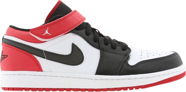 נעלי סניקרס Air Jordan 1 Strap Low 'Black Toe' של המותג נייקי בצבע לבן עשויות עוֹר