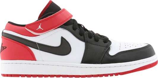 נעלי סניקרס Air Jordan 1 Strap Low 'Black Toe' של המותג נייקי בצבע לבן עשויות עוֹר
