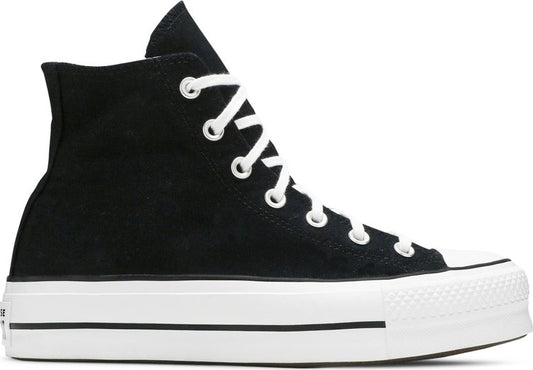 נעלי סניקרס Wmns Chuck Taylor All Star Platform High 'Black' של המותג קונברס אולסטאר בצבע שָׁחוֹר עשויות בַּד