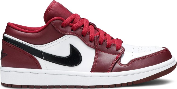 נעלי סניקרס Air Jordan 1 Low 'Noble Red' של המותג נייקי בצבע אָדוֹם עשויות 