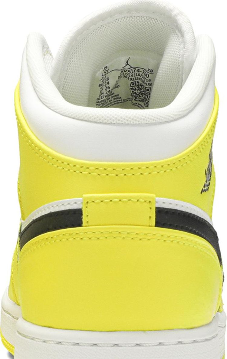 Air Jordan 1 Mid SE GS 'Rose Patch - Dynamic Yellow'