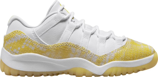 נעלי סניקרס Air Jordan 11 Retro Low PS 'Yellow Snakeskin' של המותג נייקי בצבע צהוב עשויות עוֹר