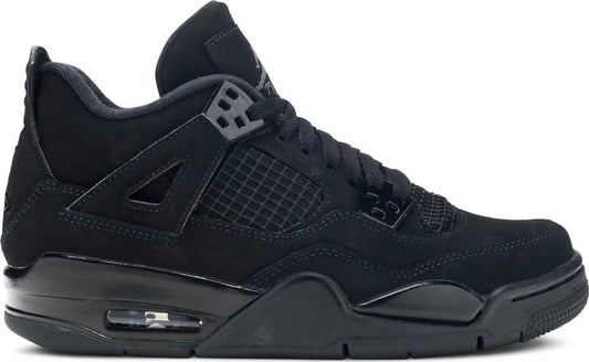 נעלי סניקרס Air Jordan 4 Retro GS 'Black Cat' 2020 של המותג נייקי בצבע שָׁחוֹר עשויות 