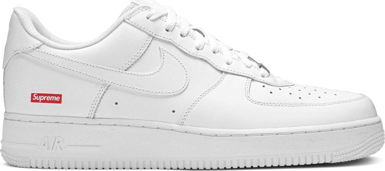 נעלי סניקרס Supreme x Air Force 1 Low 'Box Logo - White' של המותג נייקי בצבע לבן עשויות עוֹר