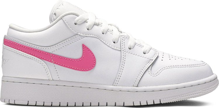 נעלי סניקרס Air Jordan 1 Low GS 'White Neon' של המותג נייקי בצבע לבן עשויות 