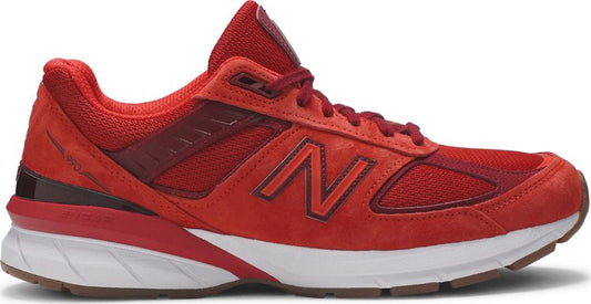 נעלי סניקרס 990v5 Made in USA 'Molten Lava' של המותג ניו באלאנס בצבע אָדוֹם עשויות 