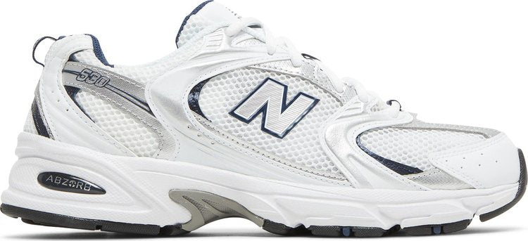 נעלי סניקרס 530 'White Natural Indigo' של המותג ניו באלאנס בצבע לבן עשויות רֶשֶׁת