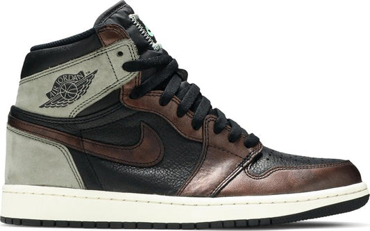 נעלי סניקרס Air Jordan 1 Retro High OG 'Patina' של המותג נייקי בצבע שָׁחוֹר עשויות עוֹר