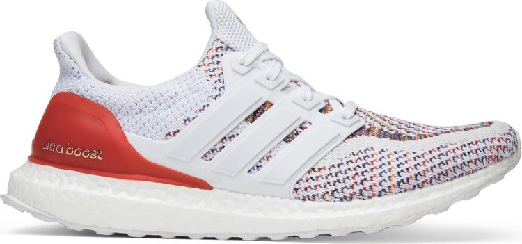 נעלי סניקרס UltraBoost 2.0 'Multi-Color' של המותג אדידס בצבע לבן עשויות ניילון פוליאסטר Primeknit