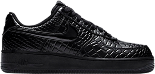 נעלי סניקרס Wmns Air Force 1 '07 Prm 'Black Metallic Silver' של המותג נייקי בצבע שָׁחוֹר עשויות 