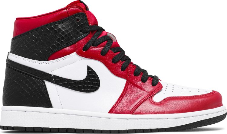 נעלי סניקרס Wmns Air Jordan 1 Retro High OG 'Satin Red' של המותג נייקי בצבע אָדוֹם עשויות מֶשִׁי