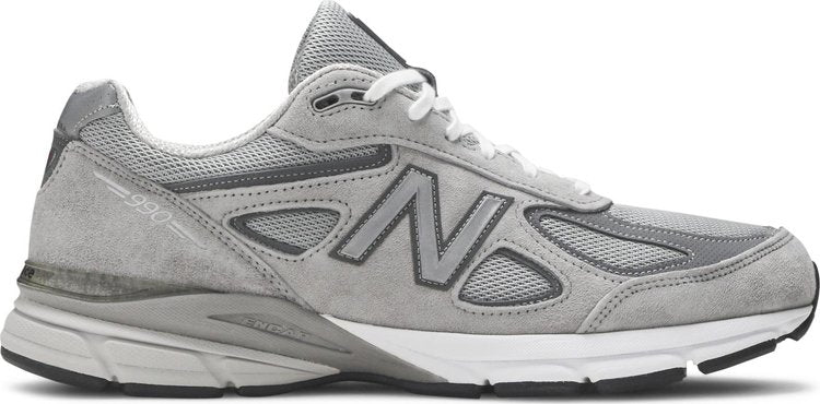 נעלי סניקרס 990v4 Made in USA 'Castlerock' של המותג ניו באלאנס בצבע אפור עשויות 