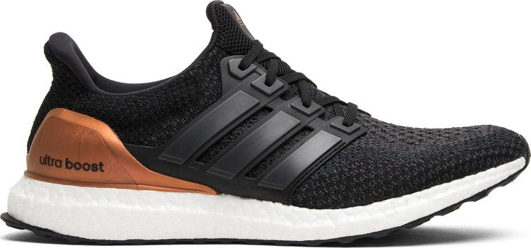 נעלי סניקרס UltraBoost 2.0 'Bronze Medal' של המותג אדידס בצבע שָׁחוֹר עשויות ניילון פוליאסטר Primeknit