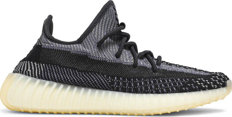 נעלי סניקרס Yeezy Boost 350 V2 'Carbon' של המותג אדידס בצבע שָׁחוֹר עשויות ניילון פוליאסטר Primeknit