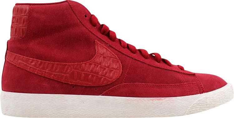 נעלי סניקרס Blazer Mid Premium Vintage 'Gym Red' של המותג נייקי בצבע אָדוֹם עשויות 