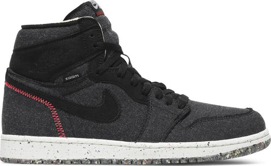 נעלי סניקרס Air Jordan 1 High Zoom 'Crater' של המותג נייקי בצבע שָׁחוֹר עשויות 