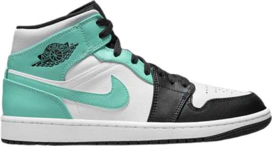 נעלי סניקרס Air Jordan 1 Mid PS 'Tropical Twist' של המותג נייקי בצבע ירוק-כחול/טורקיז עשויות עוֹר