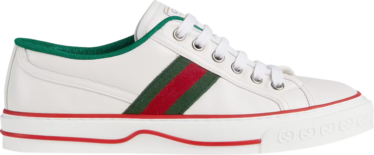 נעלי סניקרס Gucci Wmns Tennis 1977 'White' של המותג גוצ'י בצבע לבן עשויות עוֹר