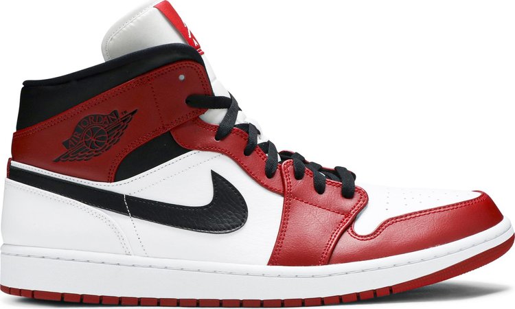 נעלי סניקרס Air Jordan 1 Mid 'Chicago' של המותג נייקי בצבע לבן עשויות 