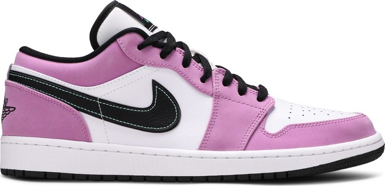 נעלי סניקרס Air Jordan 1 Low SE 'Violet Shock' של המותג נייקי בצבע סָגוֹל עשויות עור (זמש)