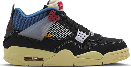 נעלי סניקרס Union LA x Air Jordan 4 Retro 'Off Noir' של המותג נייקי בצבע כְּחוֹל עשויות עור (נובוק)
