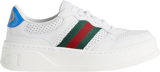 נעלי סניקרס Gucci Wmns Chunky GG Web Sneaker 'White Blue' של המותג גוצ'י בצבע לבן עשויות עוֹר
