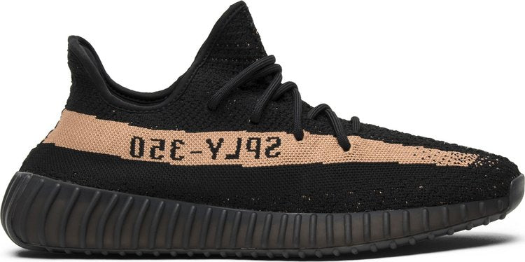 נעלי סניקרס Yeezy Boost 350 V2 'Copper' של המותג אדידס בצבע שָׁחוֹר עשויות ניילון פוליאסטר Primeknit