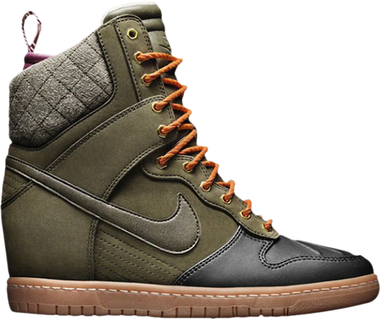 נעלי סניקרס Wmns Dunk Sky High SneakerBoot 2.0 'Dark Loden Anthracite' של המותג נייקי בצבע ירוק עשויות 