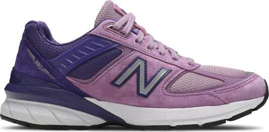 נעלי סניקרס Wmns 990v5 Made in USA 'Prism Purple Pink' של המותג ניו באלאנס בצבע סָגוֹל עשויות רֶשֶׁת