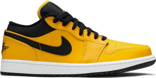 נעלי סניקרס Air Jordan 1 Low 'University Gold Black' של המותג נייקי בצבע זהב עשויות עוֹר