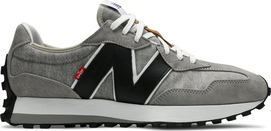 נעלי סניקרס Levi's x 327 'Grey Denim' של המותג ניו באלאנס בצבע אפור עשויות כותנה