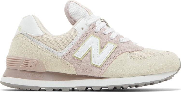 נעלי סניקרס Wmns 574 'Space Pink Winter Sky' של המותג ניו באלאנס בצבע וָרוֹד עשויות רֶשֶׁת