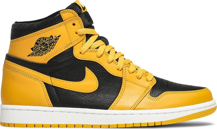 נעלי סניקרס Air Jordan 1 Retro High OG 'Pollen' של המותג נייקי בצבע צהוב עשויות עוֹר