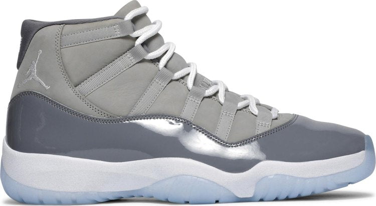 נעלי סניקרס Air Jordan 11 Retro 'Cool Grey' 2021 של המותג נייקי בצבע אפור עשויות עוֹר