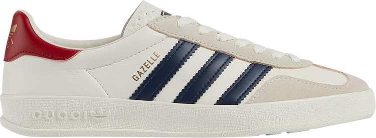 נעלי סניקרס Adidas x Gucci Wmns Gazelle 'White' של המותג גוצ'י בצבע לבן עשויות עוֹר