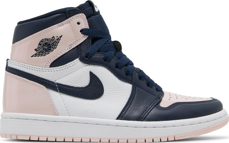 נעלי סניקרס Wmns Air Jordan 1 Retro High OG SE 'Bubble Gum' של המותג נייקי בצבע וָרוֹד עשויות עוֹר