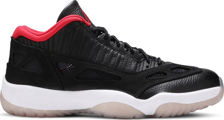 נעלי סניקרס Air Jordan 11 Retro Low IE 'Bred' 2021 של המותג נייקי בצבע שָׁחוֹר עשויות עוֹר