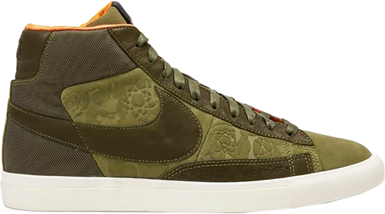 נעלי סניקרס Mo' Wax x Blazer Hi SP 'Olive' של המותג נייקי בצבע ירוק עשויות 