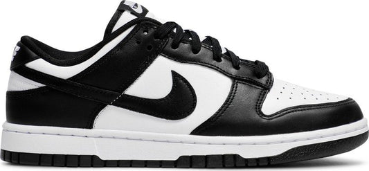 נעלי סניקרס Dunk Low 'Black White' של המותג נייקי בצבע שָׁחוֹר עשויות עוֹר