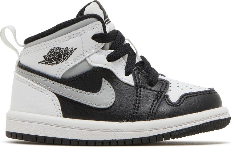 נעלי סניקרס Air Jordan 1 Mid TD 'White Shadow' של המותג נייקי בצבע לבן עשויות עוֹר