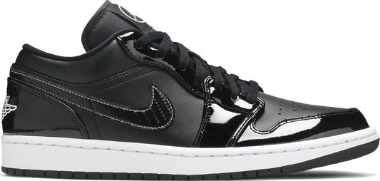 נעלי סניקרס Air Jordan 1 Low 'All Star 2021' של המותג נייקי בצבע שָׁחוֹר עשויות עור פטנט