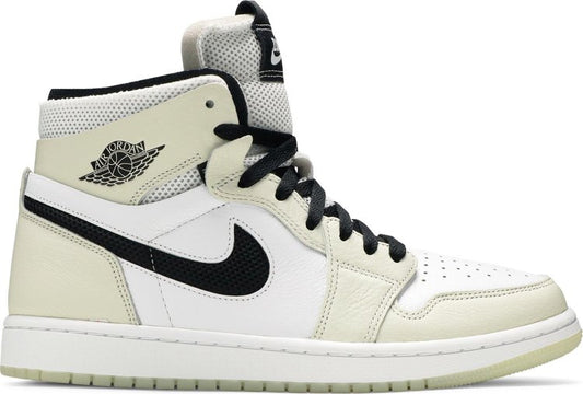 נעלי סניקרס Wmns Air Jordan 1 High Zoom Comfort 'Light Bone' של המותג נייקי בצבע קרם עשויות עוֹר