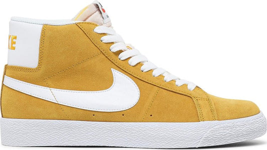 נעלי סניקרס Zoom Blazer Mid SB 'University Gold' של המותג נייקי בצבע צהוב עשויות עור (זמש)