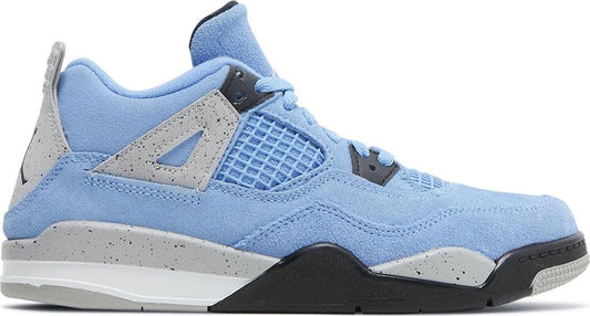 נעלי סניקרס Air Jordan 4 Retro PS 'University Blue' של המותג נייקי בצבע כְּחוֹל עשויות עור (זמש)