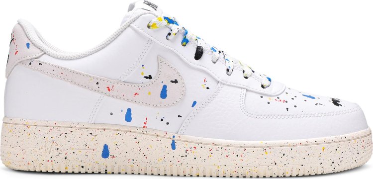 נעלי סניקרס Air Force 1 '07 LV8 'Paint Splatter' של המותג נייקי בצבע לבן עשויות עוֹר