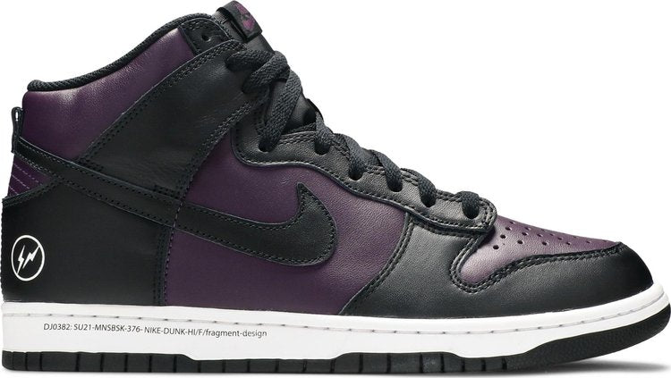 נעלי סניקרס Fragment Design x Dunk High 'Beijing' של המותג נייקי בצבע סָגוֹל עשויות עוֹר