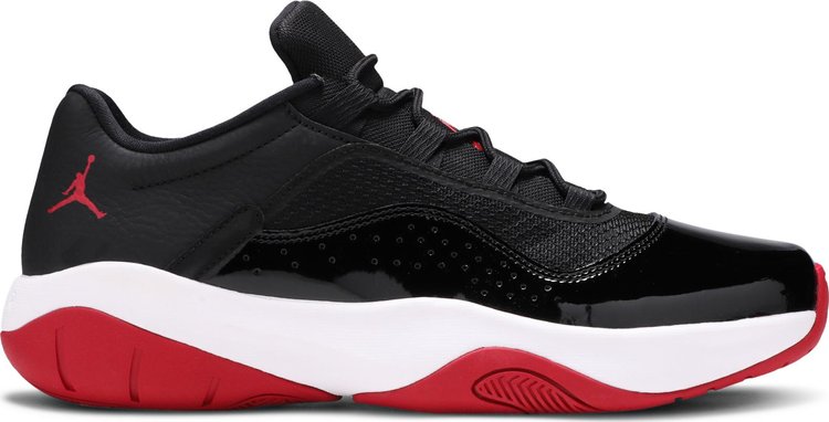 נעלי סניקרס Air Jordan 11 CMFT Low 'Bred' של המותג נייקי בצבע שָׁחוֹר עשויות עוֹר